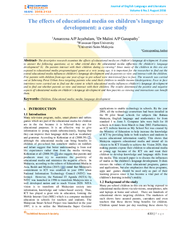 (PDF) The effects of educational media on children’s language ...