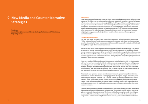 (PDF) New Media and Counter-Narrative Strategies