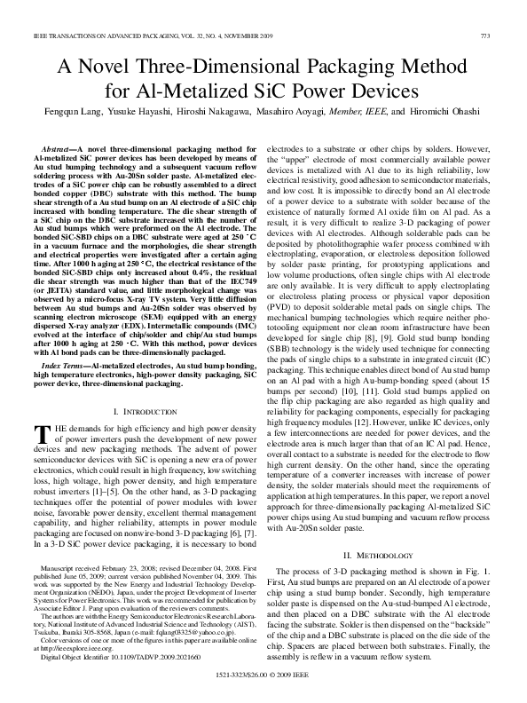 (PDF) A Novel Three-Dimensional Packaging Method for Al-Metalized SiC ...
