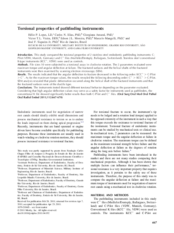 (PDF) Torsional properties of pathfinding instruments