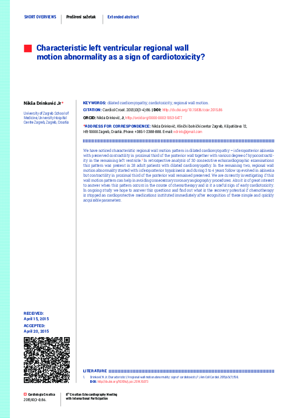 (PDF) Characteristic left ventricular regional wall motion abnormality ...