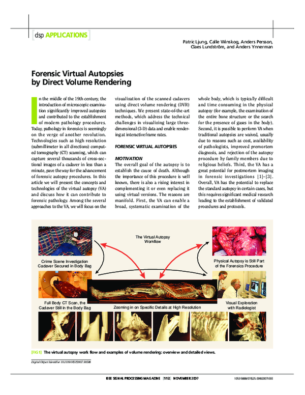 Pdf Forensic Virtual Autopsies By Direct Volume Rendering Dsp