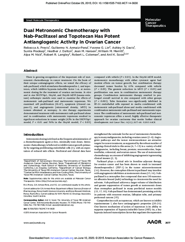 (PDF) Dual metronomic chemotherapy with nab-paclitaxel and topotecan ...