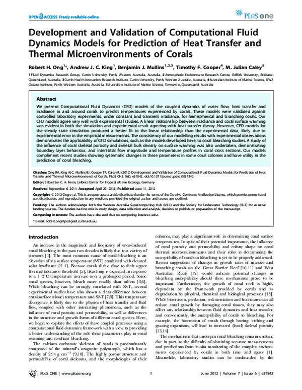 (PDF) Development and Validation of a Computational Fluid Dynamics ...