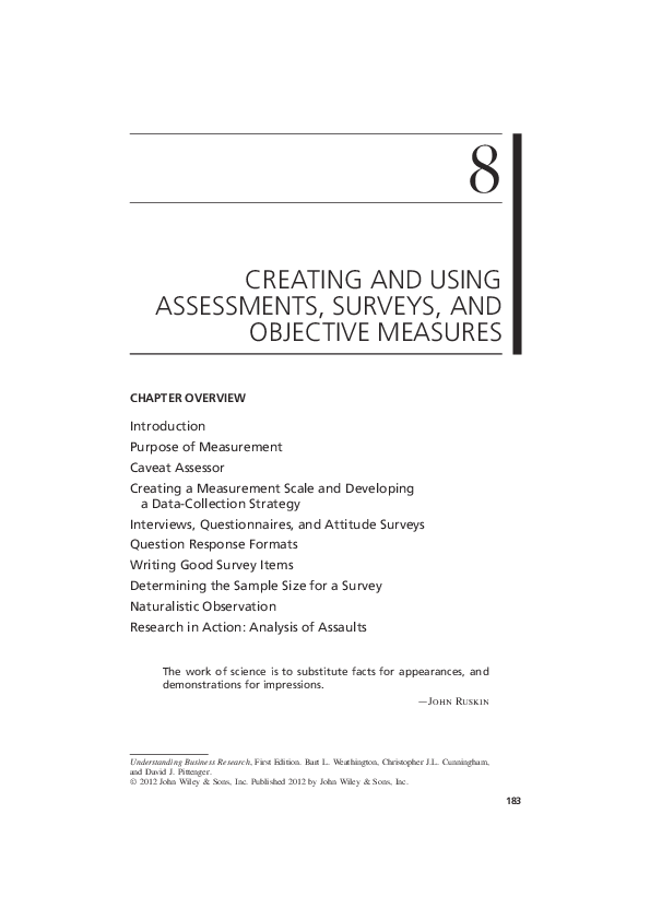 (PDF) Creating and Using Assessments, Surveys, and Objective Measures