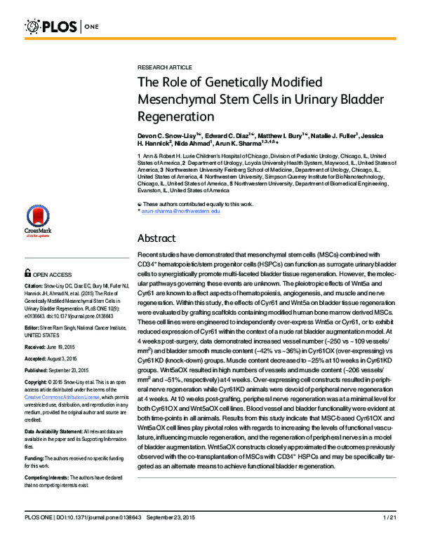 (PDF) The Role of Genetically Modified Mesenchymal Stem Cells in ...