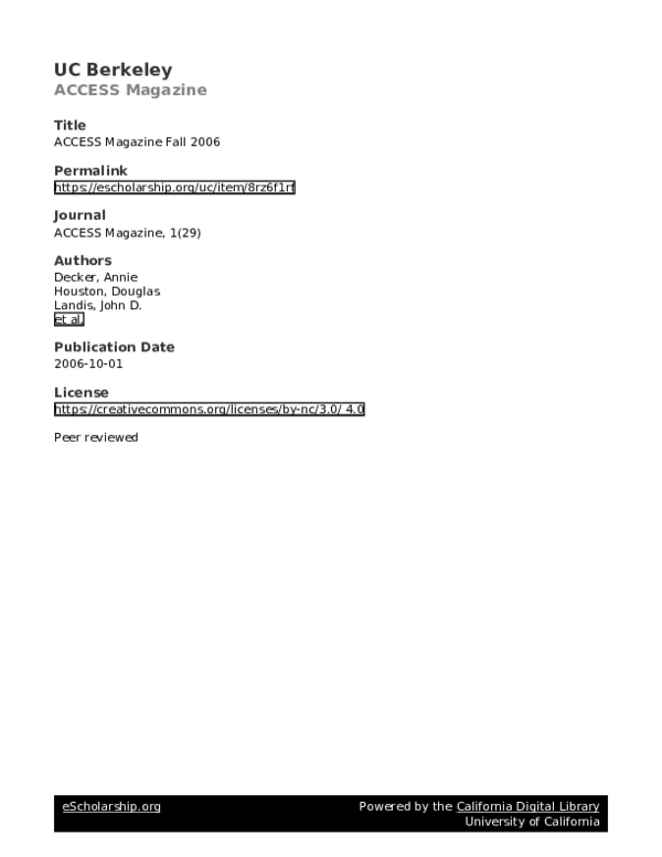 (PDF) ACCESS Magazine Fall 2006