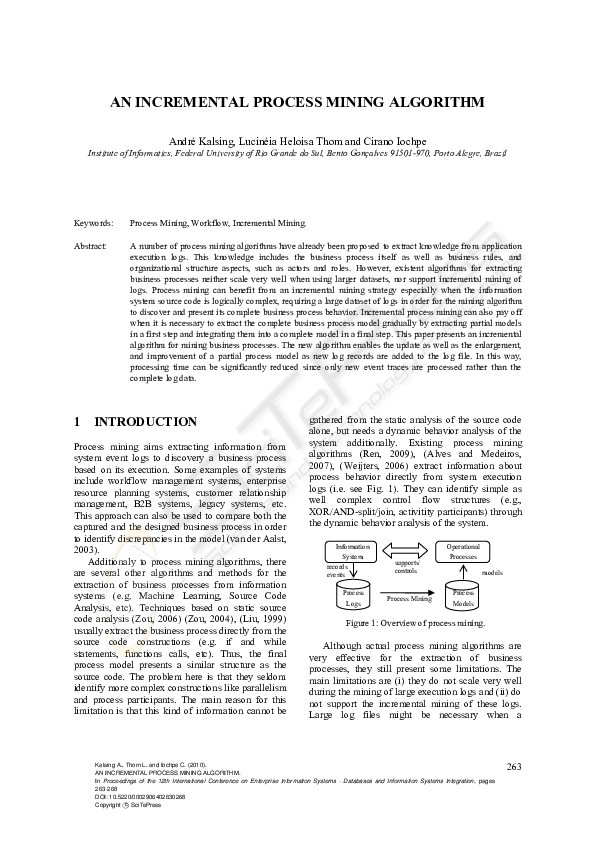 (PDF) An Incremental Process Mining Algorithm