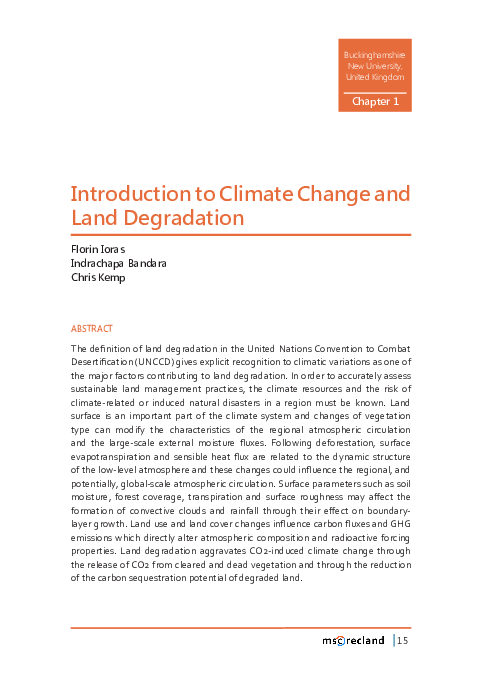 (PDF) Introduction to climate change and land degradation
