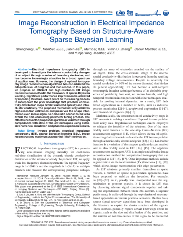(PDF) Image Reconstruction in Electrical Impedance Tomography (EIT ...