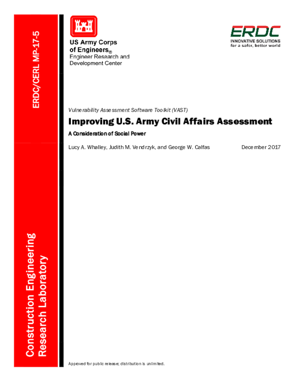 (PDF) Improving U.S. Army Civil Affairs assessment : a consideration of ...