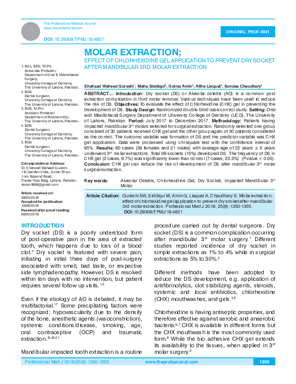 (PDF) Molar Extraction