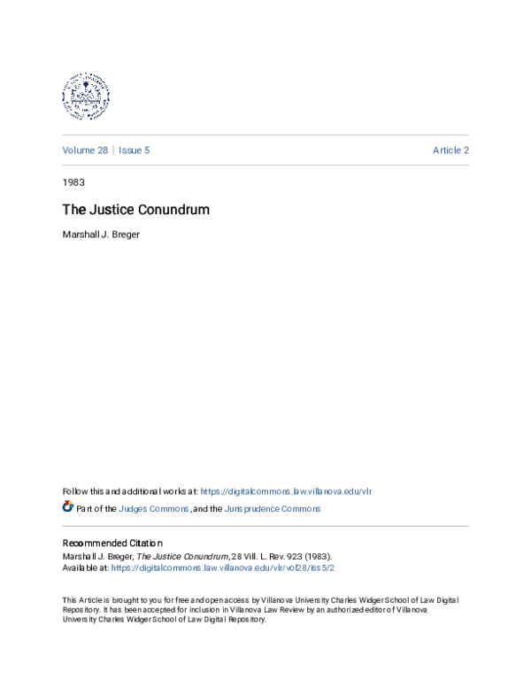 (PDF) The Justice Conundrum