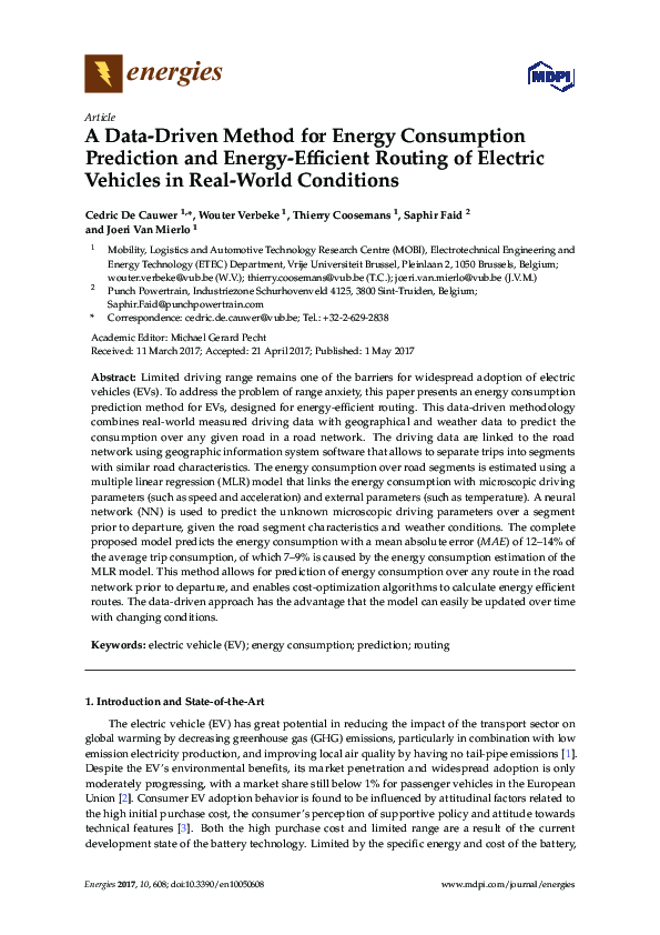 (PDF) A Data-Driven Method for Energy Consumption Prediction and Energy ...