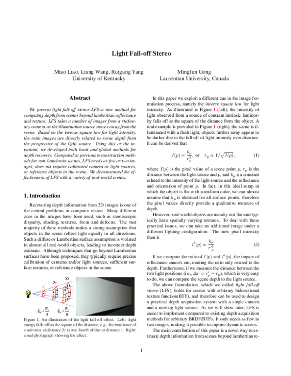 (PDF) Light Fall-off Stereo