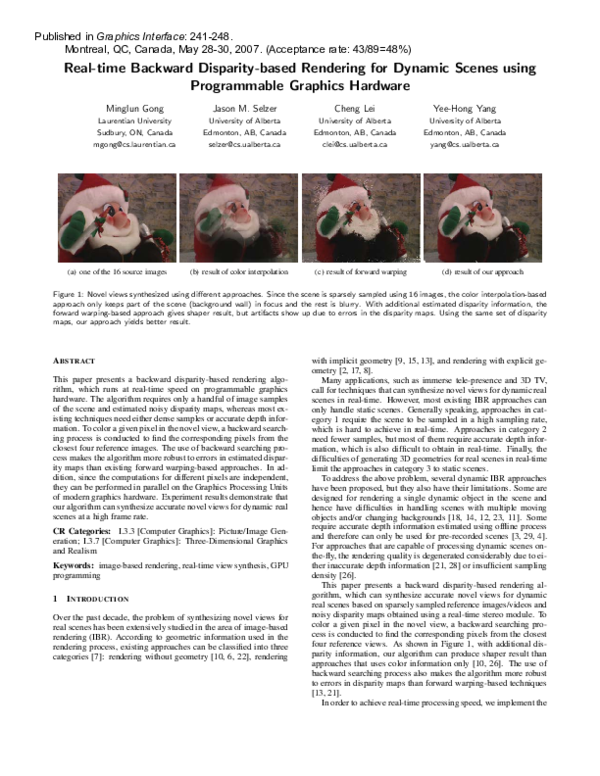 (PDF) Real-time backward disparity-based rendering for dynamic scenes ...