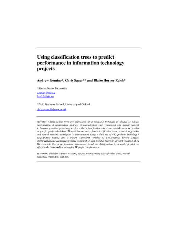 (PDF) Using Classification Trees to Predict Performance in Information ...