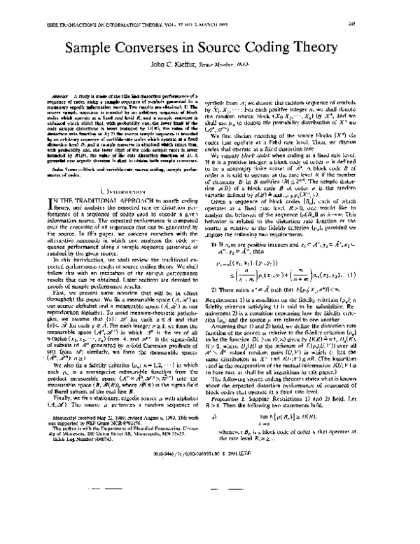 (PDF) Sample converses in source coding theory