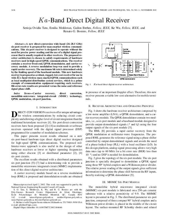 (PDF) Ka-band direct digital receiver