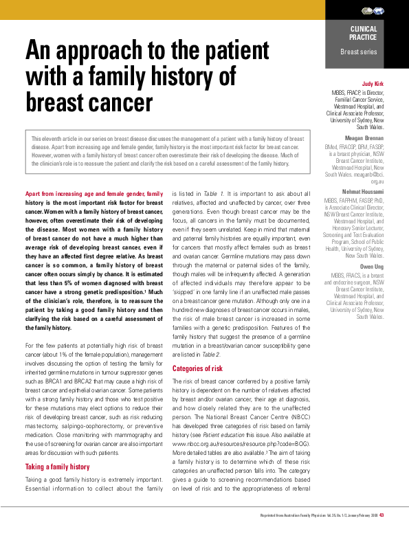 Family History Of Breast Cancer And Hrt – SCLH