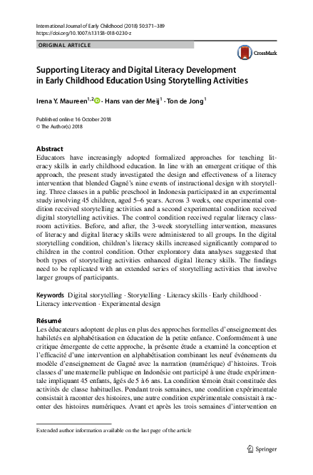 (PDF) Supporting Literacy and Digital Literacy Development in Early ...