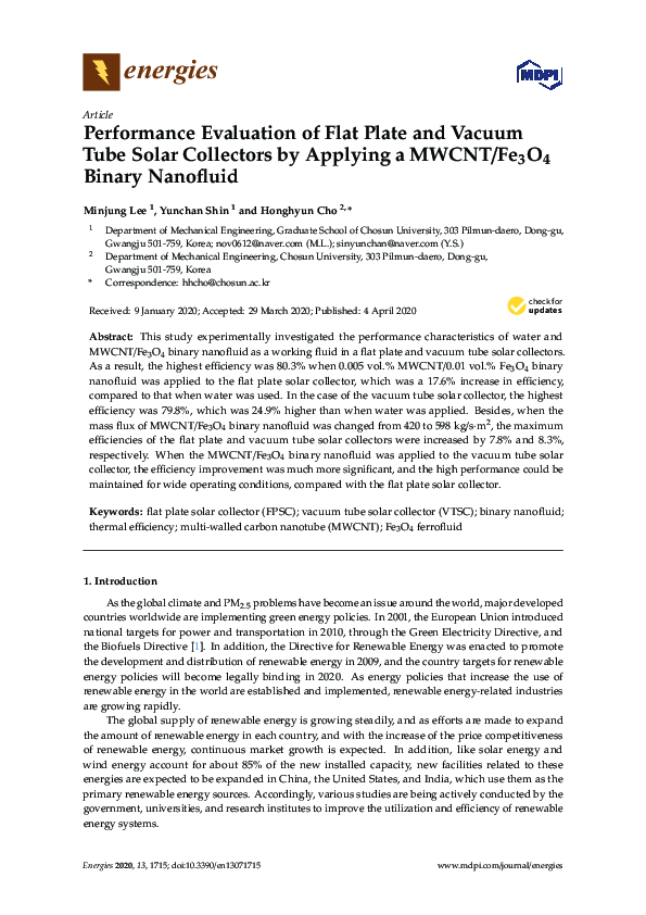 (PDF) Performance Evaluation of Flat Plate and Vacuum Tube Solar ...