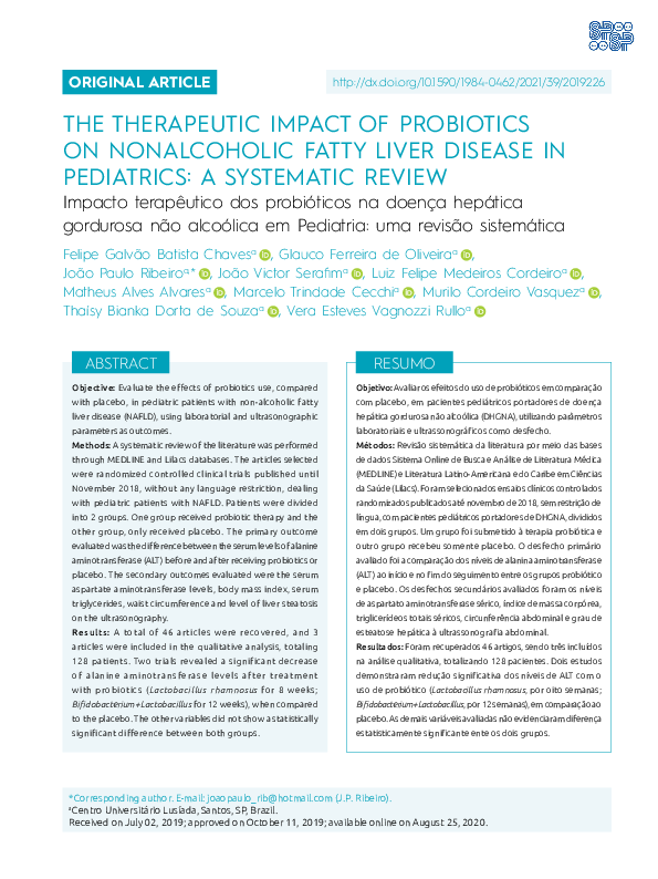 (PDF) The Therapeutic Impact of Probiotics on Nonalcoholic Fatty Liver ...