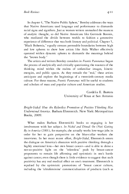 (PDF) Bright-Sided: How the Relentless Promotion of Positive Thinking ...