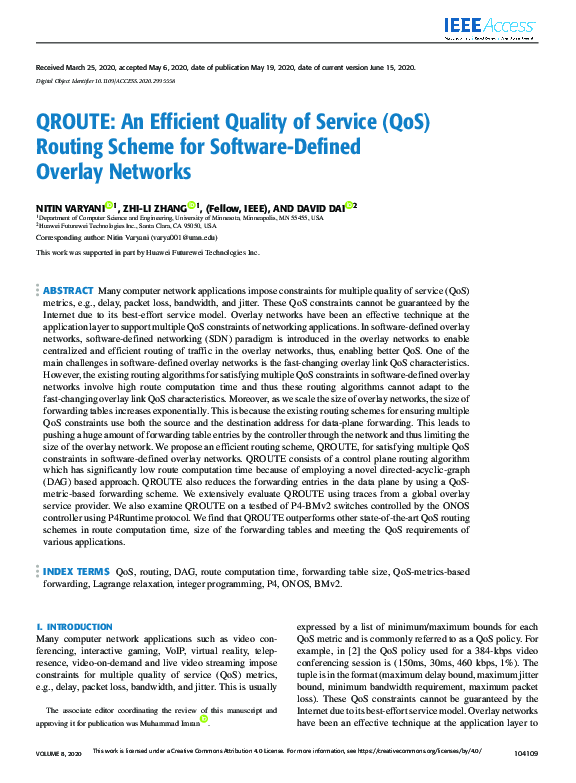 (PDF) QROUTE: An Efficient Quality of Service (QoS) Routing Scheme for ...