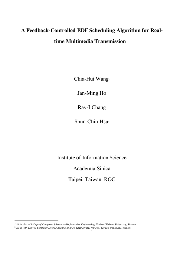 (PDF) A feedback-controlled EDF scheduling algorithm for real-time ...