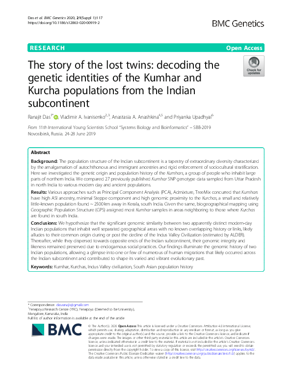 (PDF) The story of the lost twins: decoding the genetic identities of ...