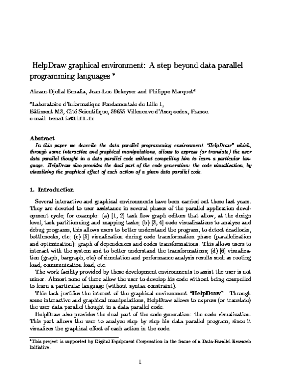 (PDF) HelpDraw graphical environment: A step beyond data parallel ...