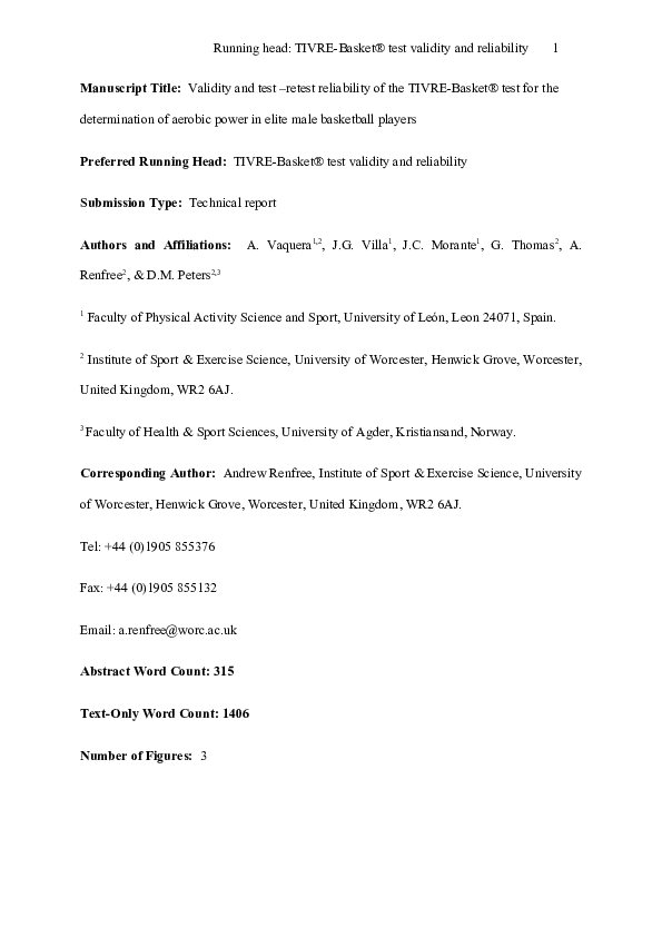 (DOC) Validity and test –retest reliability of the TIVRE-Basket® test ...