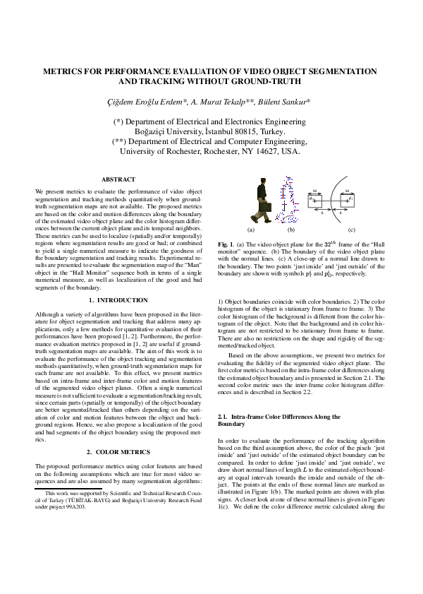 (PDF) Metrics for performance evaluation of video object segmentation ...
