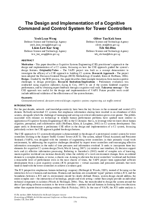(PDF) Design and Implementation of a Cognitive Command and Control ...