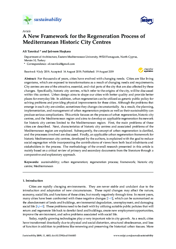 (PDF) A New Framework for the Regeneration Process of Mediterranean ...