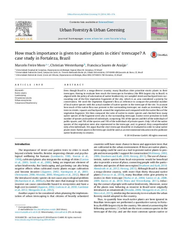 (PDF) How much importance is given to native plants in cities ...