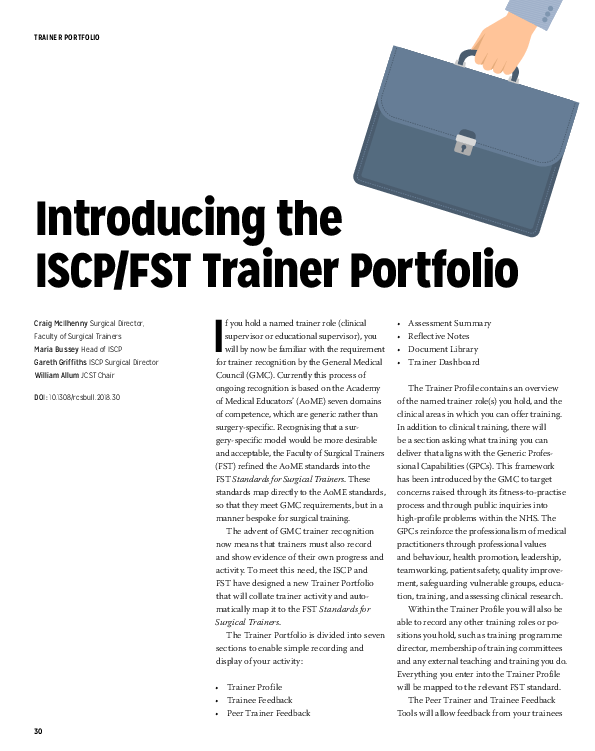 (PDF) Introducing the ISCP/FST Trainer Portfolio