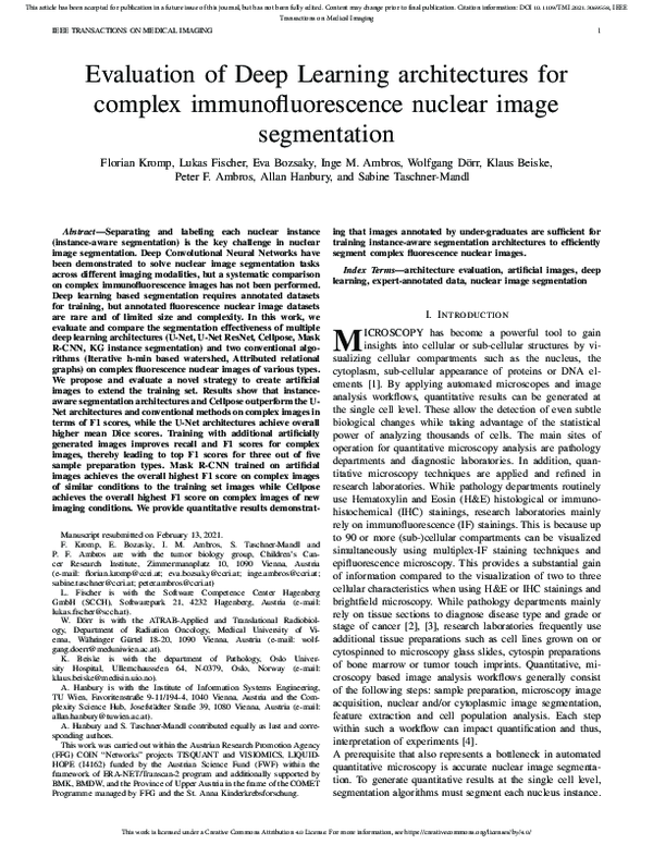 (PDF) Evaluation of Deep Learning architectures for complex ...