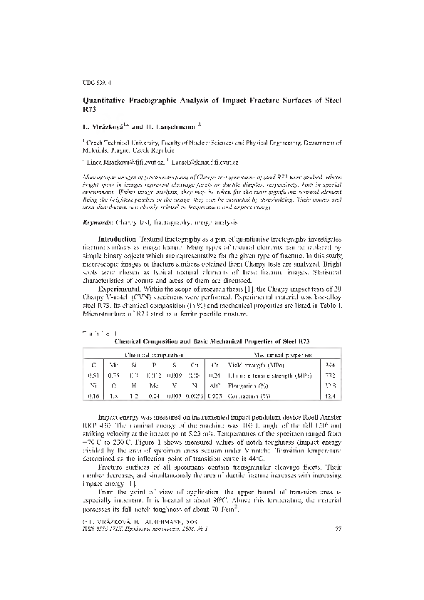 (PDF) Quantitative fractographic analysis of impact fracture surfaces ...