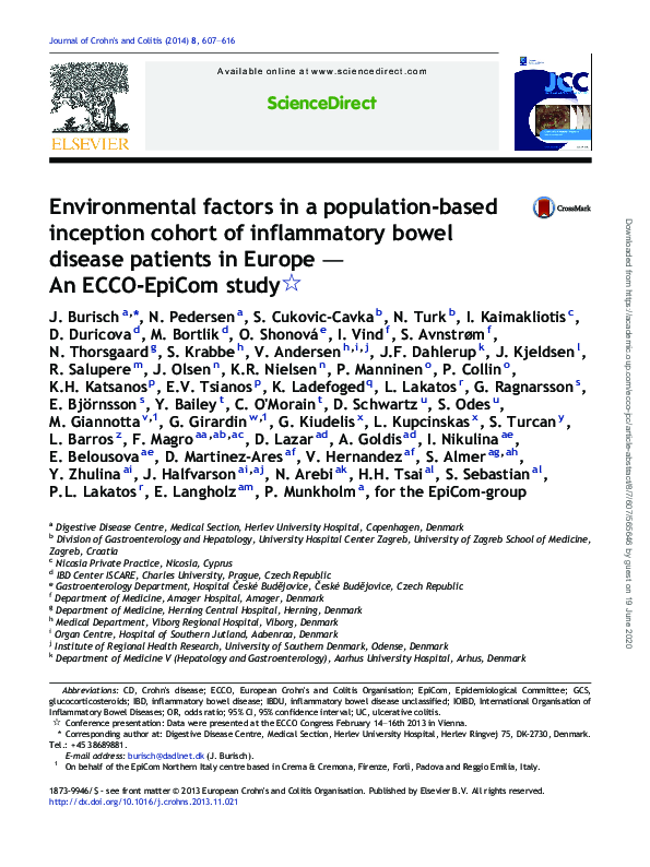 (PDF) Environmental factors in a population-based inception cohort of ...