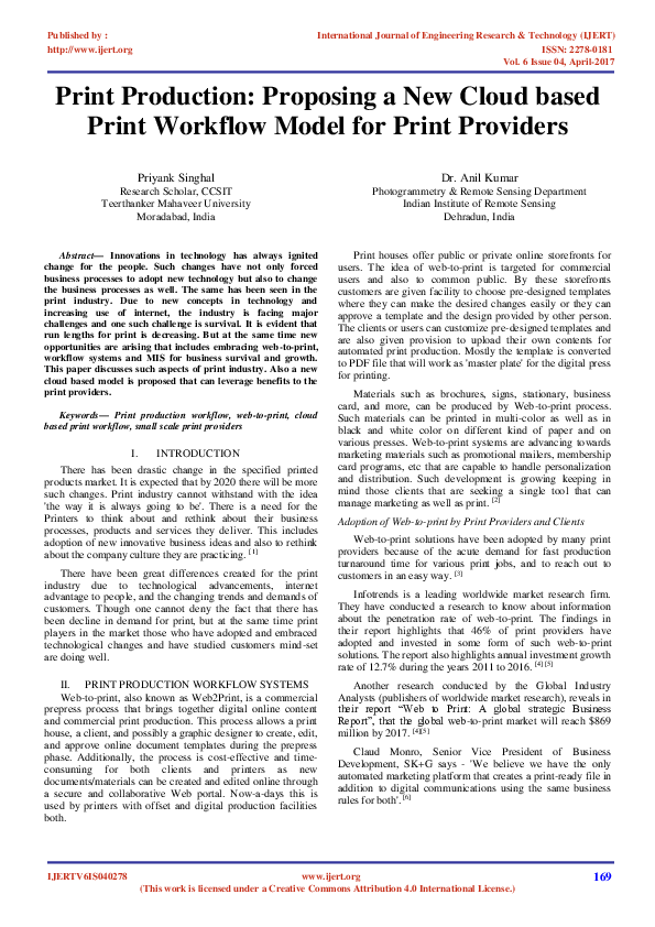(PDF) Print Production: Proposing a New Cloud based Print Workflow ...