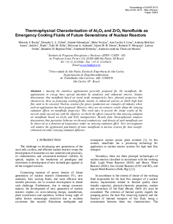 (PDF) Thermophysical Characterization of Al2O3 and ZrO2 Nanofluids as ...