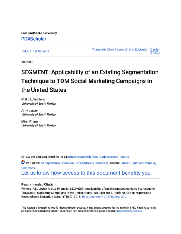 (PDF) SEGMENT: Applicability of an Existing Segmentation Technique to ...