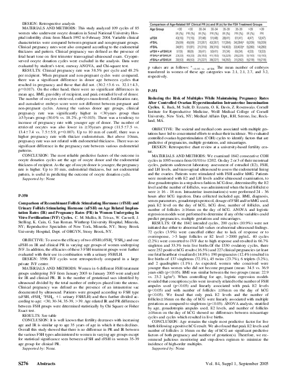 (PDF) Comparison of Recombinant Follicle Stimulating Hormone (rFSH) and ...