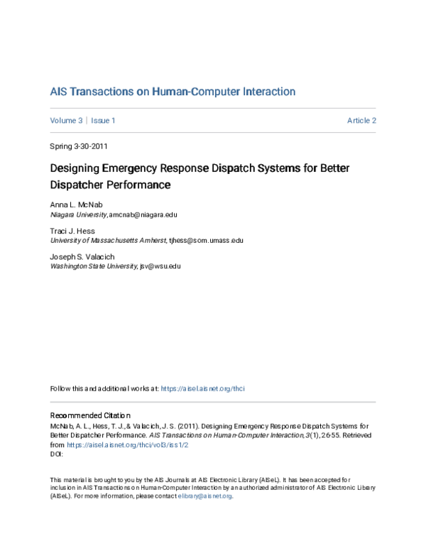 (PDF) Designing Emergency Response Dispatch Systems for Better ...