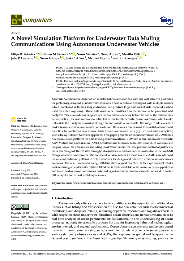 (PDF) A Novel Simulation Platform for Underwater Data Muling ...