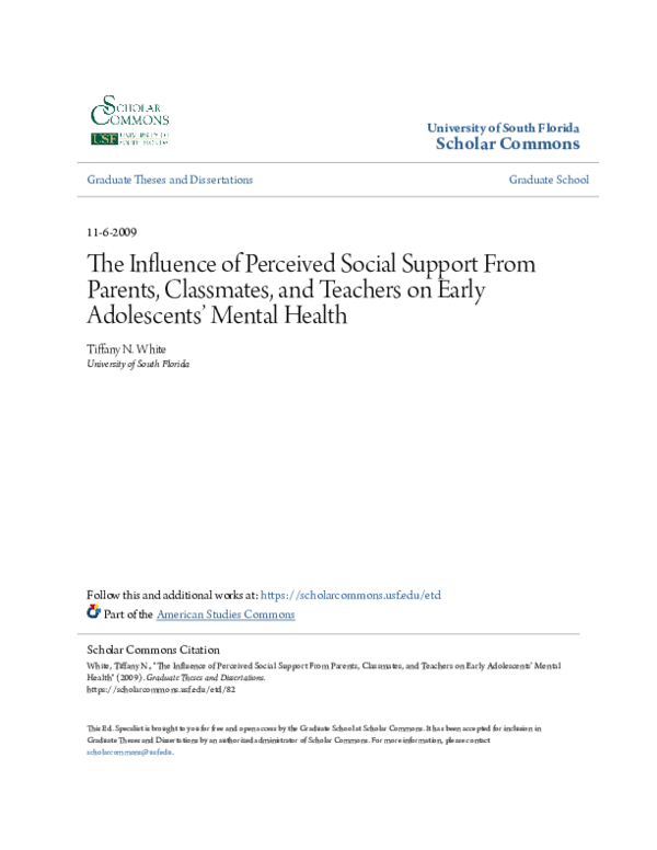 (PDF) The influence of perceived social support from parents ...