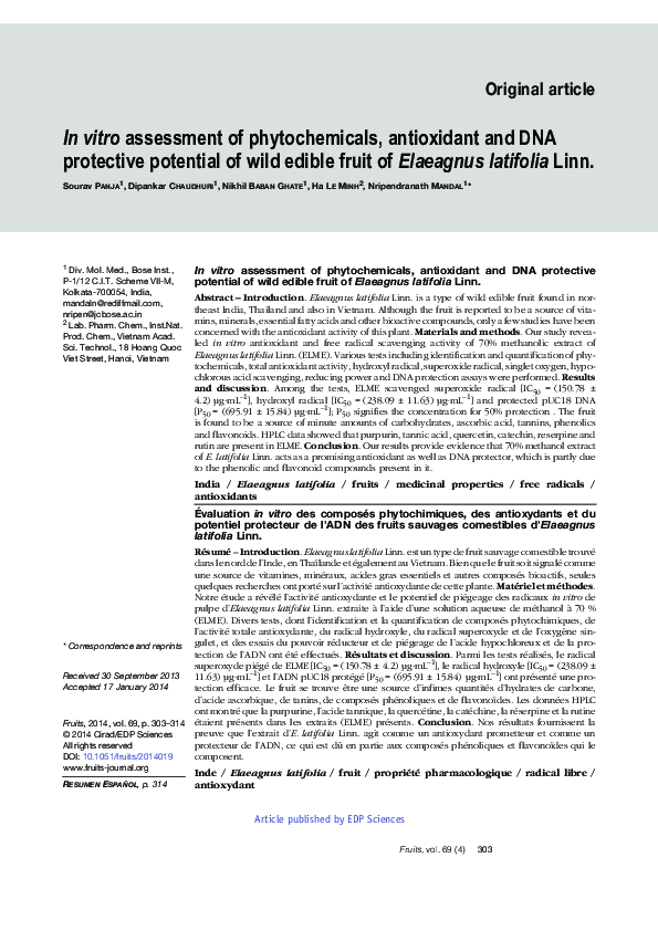 (PDF) In vitro assessment of phytochemicals, antioxidant and DNA ...