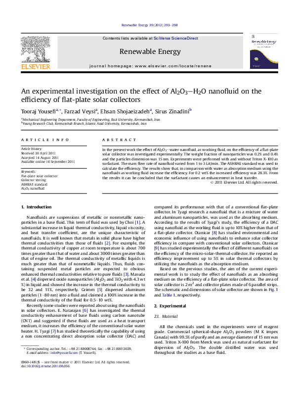 (PDF) An experimental investigation on the effect of Al2O3–H2O ...
